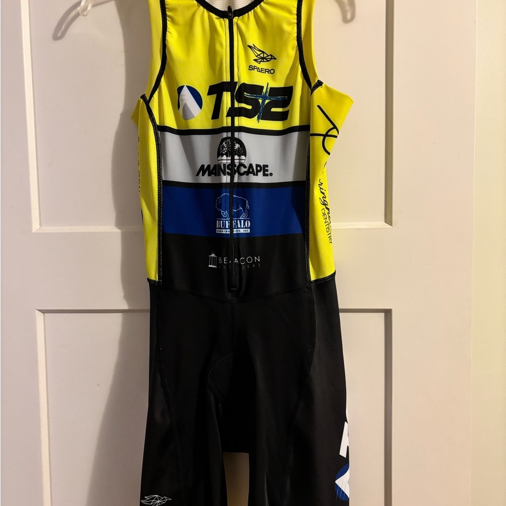 Spaero Yellow and Black Triathlon Suit